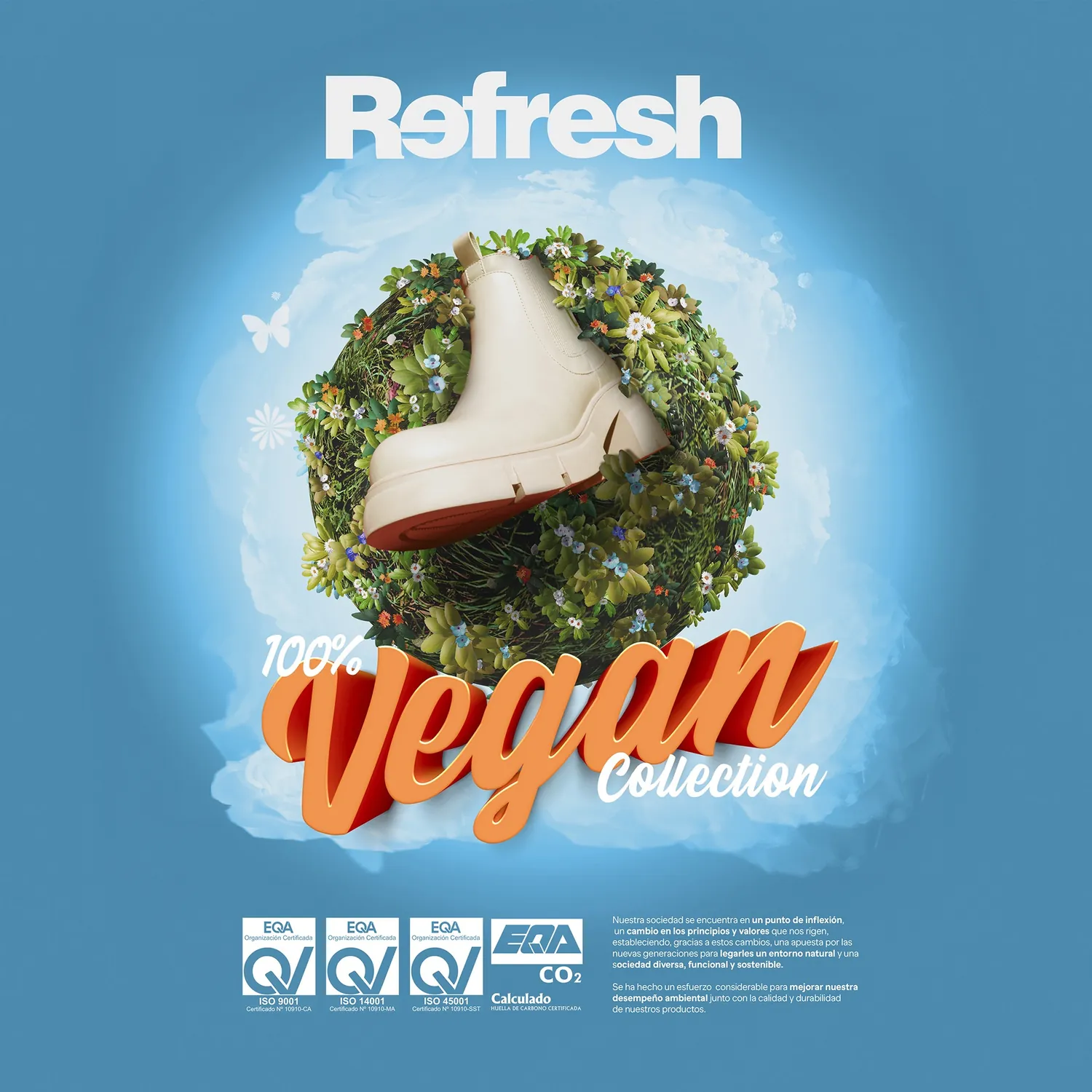 Pieza de campaña 100% Vegan Collection de Refresh